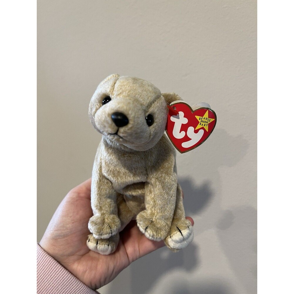 TY Beanie Baby Almond the Beige Bear - Beige